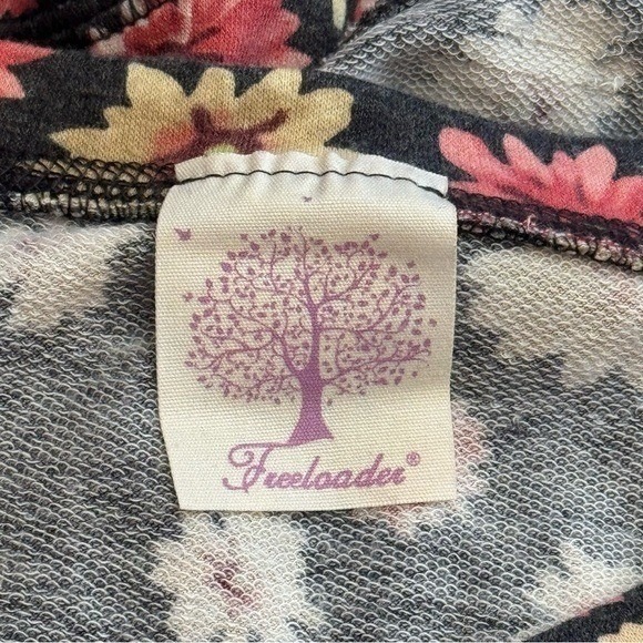 Freeloader Multicolor Floral Hi Low Boho Hippie Flower Child Blouse Top Size M - Picture 7 of 10